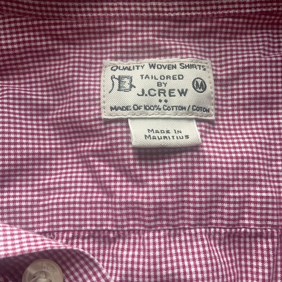 J. Crew Red Gingham Checkered Casual Button Down Shirt - Picture 3 of 5